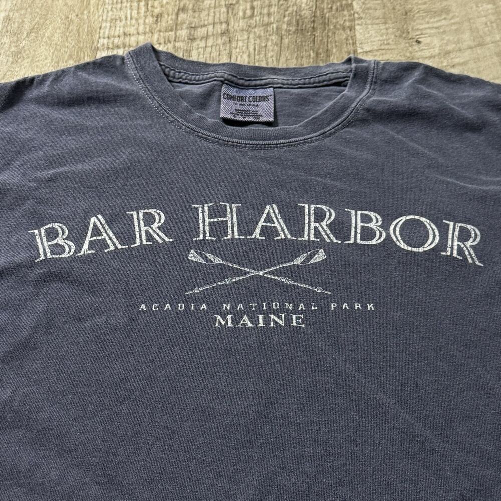 Comfort Colors Bar Harbor Acadia National Park Maine Blue T-Shirt Adult Small